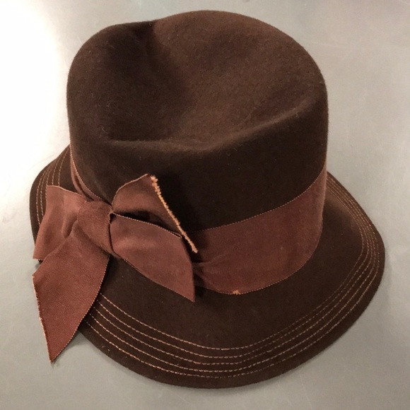 Vintage Brown Felt Bucket Hat - Picture 1 of 9
